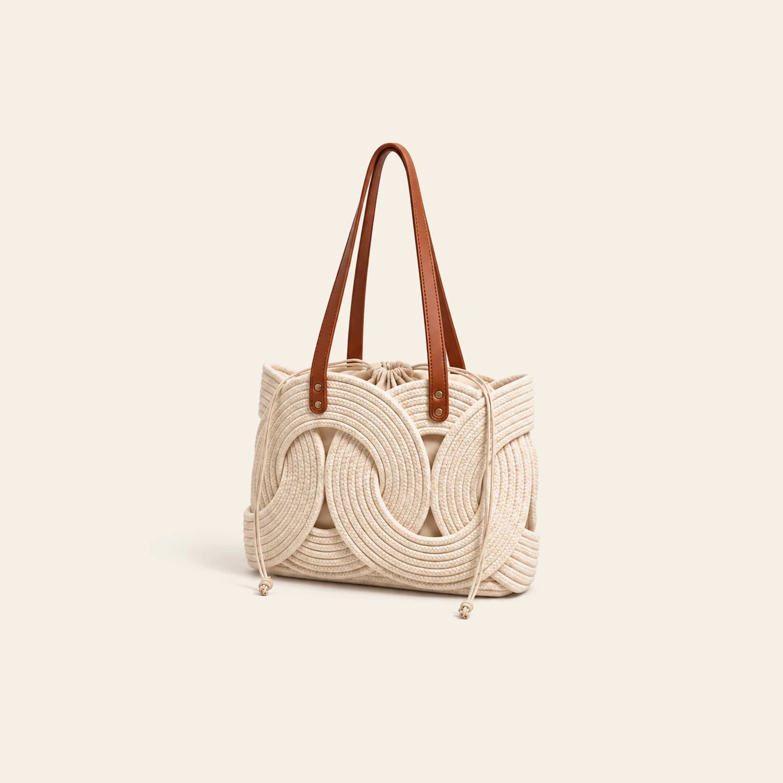 Ischia Rope Tote — Beige