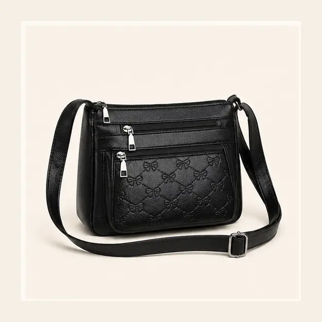 Noir Lace Crossbody — Black